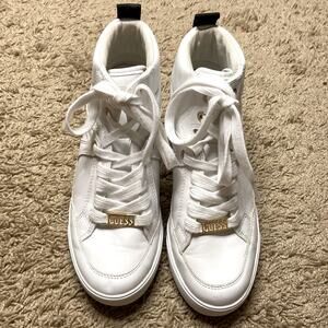 Guess Women White Tonight High Top Sneaker Size 6M